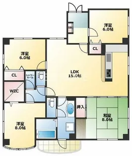サンライズ長堀【2階】の間取り