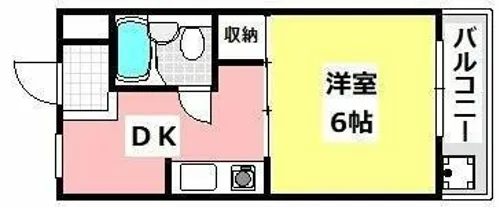 プラットホーム川端通り【4階】の間取り