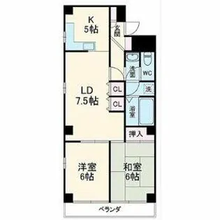 FREESIA【7階】の間取り