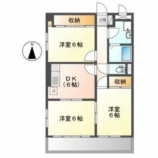 エスポワールメゾン神郷【6階】の間取り