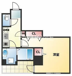 メゾンルージュ谷町【3階】の間取り
