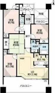 アザレアガーデン中村【2階】の間取り