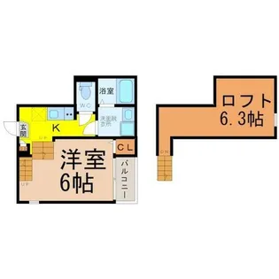 ハーモニーテラス木之免町II【2階】の間取り