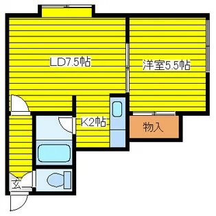 クリスタル壱番館【103号室】の間取り