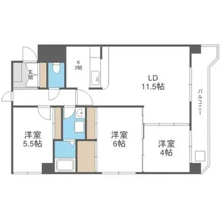 エスペランサオカダマ【303号室】の間取り