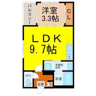 ルミナス中村【1階】の間取り