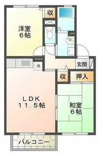 オーク東須磨【2階】の間取り
