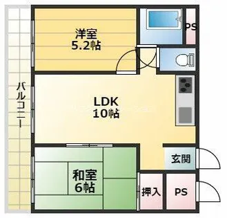 メゾン南塚口【2階】の間取り