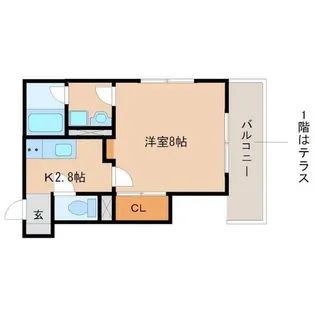 プレジール東難波【2階】の間取り