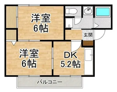 滋賀県大津市唐崎1丁目【アパート】の間取り