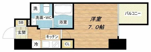 APRILE南森町【14階】の間取り