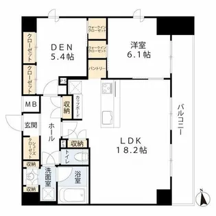 AUFTAKT 天王寺【7階】の間取り