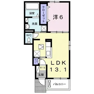 シャン・ノール ⅩⅩ【1階】の間取り