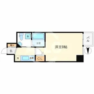 ザ・パーククロス阿波座【2階】の間取り