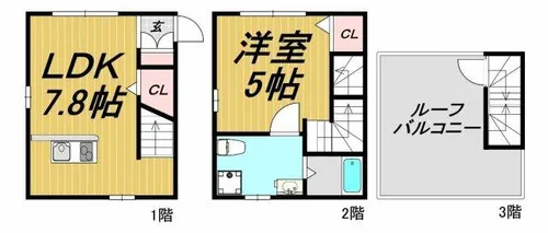 LECOCON江南【1階】の間取り