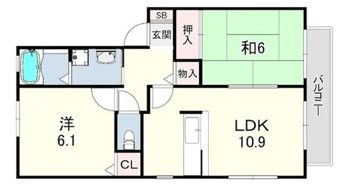 パセオ西明石【2階】の間取り
