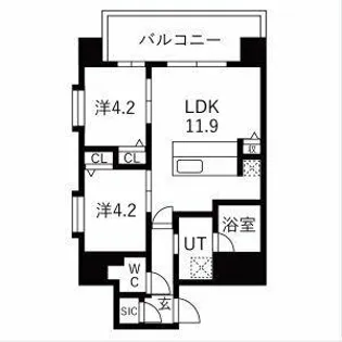 スプランディッド玉造【2階】の間取り