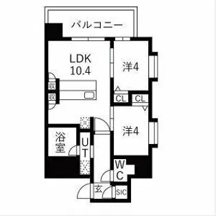 スプランディッド玉造【9階】の間取り