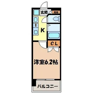 パルティール城西【7階】の間取り