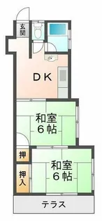 阪上ハイツ【1階】の間取り