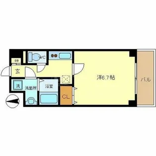 S-RESIDENCE難波Viale(ビアーレ)【4階】の間取り