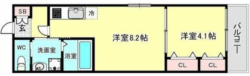 ALEGRIA南市岡【1階】の間取り