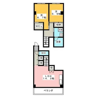 ウィペット・スクエア【3階】の間取り