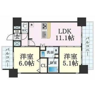 プレサンス新神戸駅前【12階】の間取り