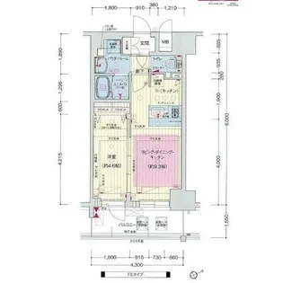 プレサンス THE 神戸【13階】の間取り
