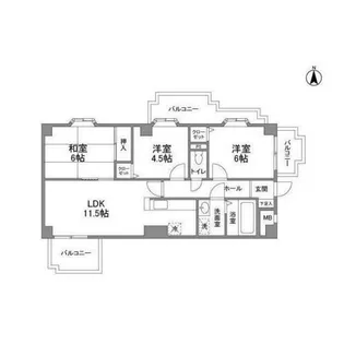 ゼフィール芦屋【2階】の間取り