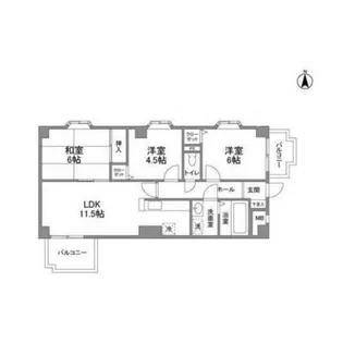 ゼフィール芦屋【3階】の間取り