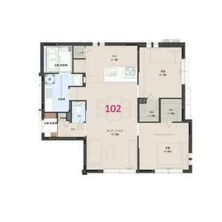 カーサリヴァージュⅡ【1階】の間取り