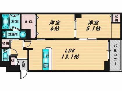 ベルメゾンレーヴ【2階】の間取り