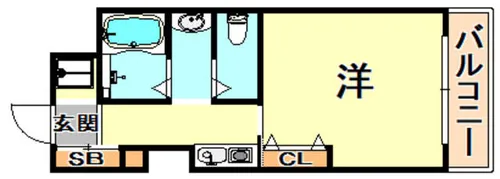 中山手ミオ壱番館【4階】の間取り