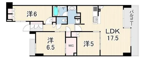 ザ・パークハウス住吉川【2階】の間取り