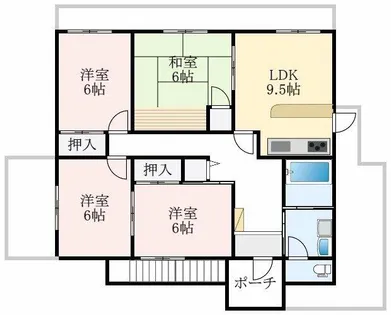 大阪府堺市東区日置荘北町1丁【一戸建】の間取り