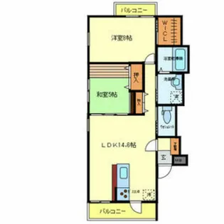 ルシオ藤井寺【1階】の間取り