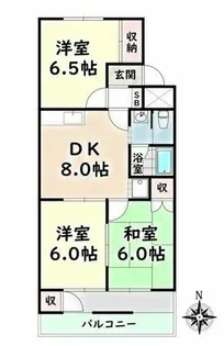 コート鶴里【1階】の間取り