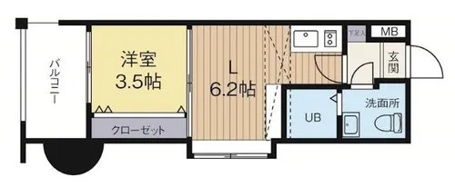 福岡県福岡市博多区博多駅南2丁目【マンション】の間取り