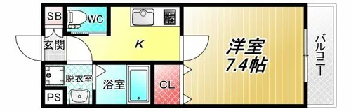メゾン上小阪【1階】の間取り