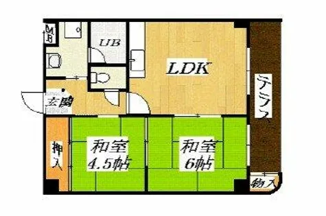 タルミハイツ【1階】の間取り