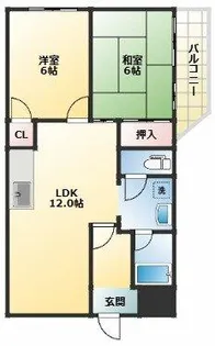 ウイングコート関西【3階】の間取り