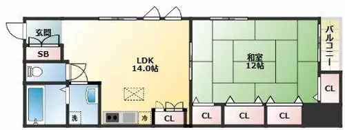 K’S今川【1階】の間取り