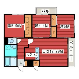 モアナ【205号室】の間取り