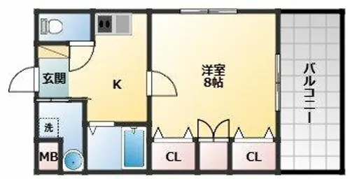 ボワリジェールOKA【1階】の間取り
