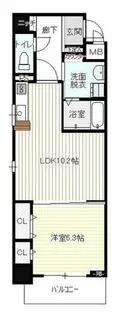 ラトレ白鳥【1階】の間取り