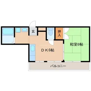 ハイツルミナール立花【2階】の間取り