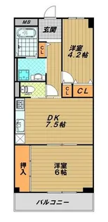 カメリアハウス【2階】の間取り
