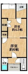 天美文化【104号室】の間取り