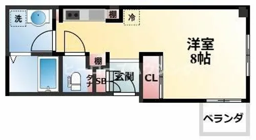 ウィステリア豊中本町【3階】の間取り